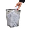 Mind Reader Mesh Trash Can, Waste Paper Basket, Square, Office,