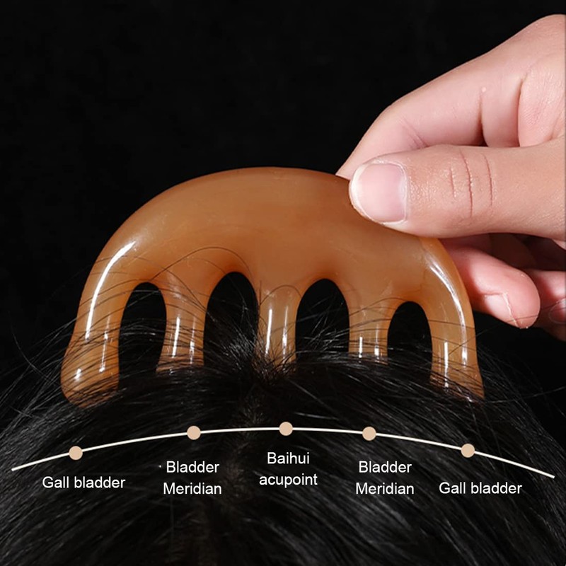 DULSPUE gua sha, Facial Massager, Five Tooth Resin Meridian Massage