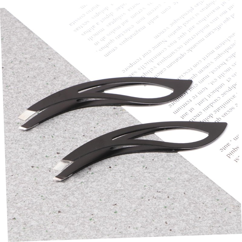 Angoily 2pcs Stainless Steel Eyebrow Tweezers Removal Tool for Men