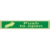 VSafety Glow In The Dark Push To Open Sign -