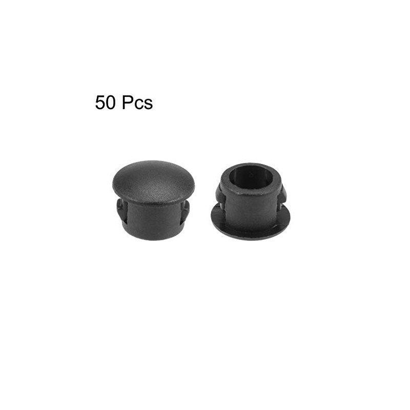 sourcing map Pack of 50 Plastic Hole Plugs 6 mm
