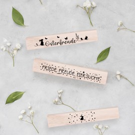 Hongma Easter Rub On Sticker Approx. A5 19 x 14 cm Large Format Transfers 4 Pieces Sayings for Raysin for Keraflott Furniture Glass Wood DIY Decoration Rub On Foil Rubons Sticker Easter Easter (Easter