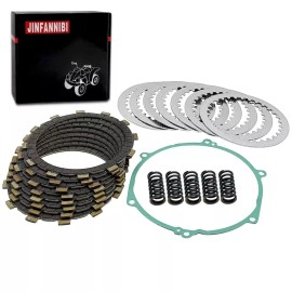 JINFANNIBI Clutch Plates Kit Heavy Duty Springs & Cover Gasket for Kawasaki KX250 1992-2007
