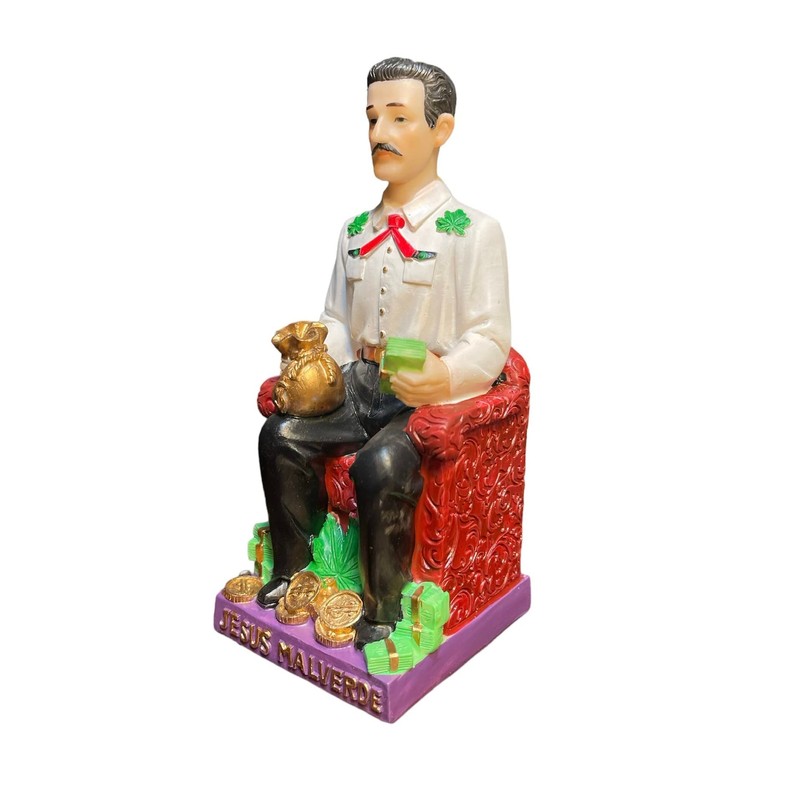 6" Statue of Jesus Malverde Sinaloa Figurine Mexico Estatua Figure