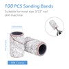 GazePlus 100 Pcs Sanding Bands for Nail Drill 80 Grit