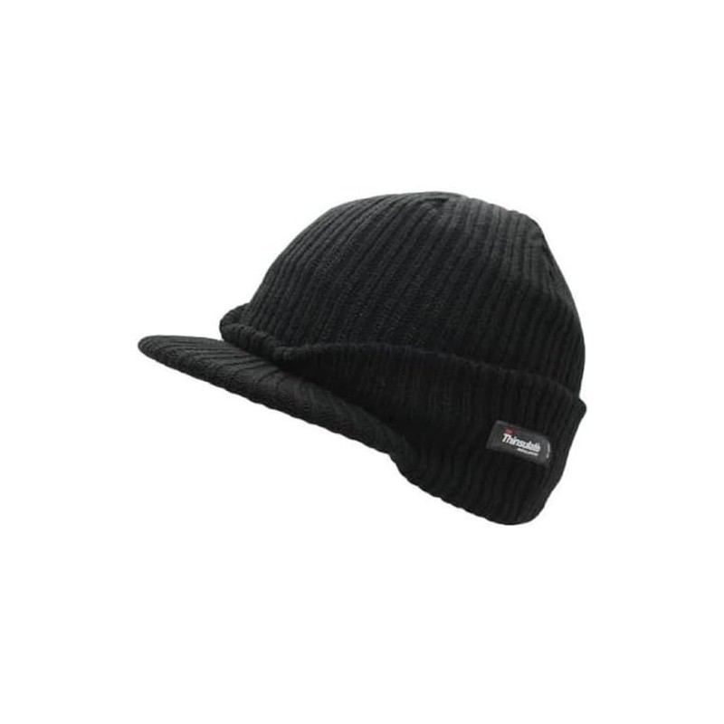 Thinsulate Peaked Knitted Beanie Hat Winter Hat Stretch Knit Work