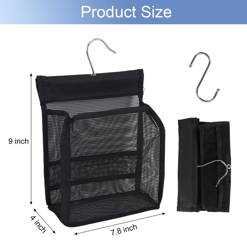 ieddet 2 Pack Hanging Shower Caddy for Shower Chair, Mesh
