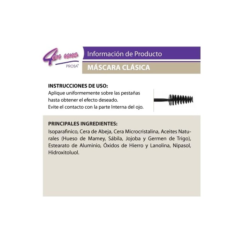 Prosa 4 en 1 2 Pack Mascara Pestañas Rimel Varios