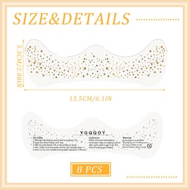 HQRKOTM Pack of 8 Glitter Face Stars and Dots Temporary Tattoos, Festival Freckles, Waterproof, Suitable for Masquerade Parties and Carnival Events