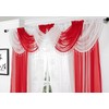 Supplied by Maple Textiles Red Voile Curtain Swag with Crystal