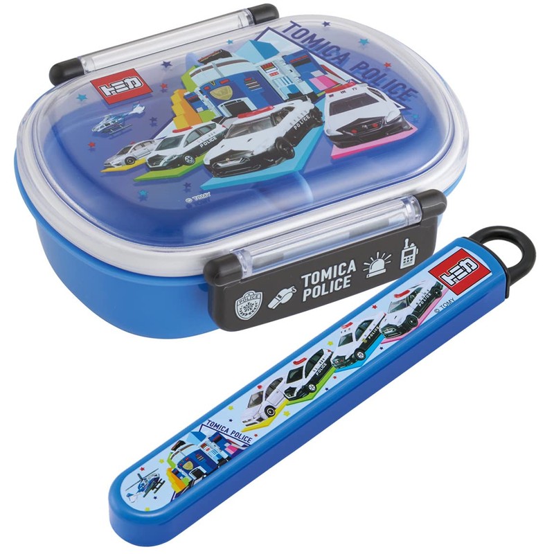 Skater ABS2AMAG-A Children's Antibacterial Sliding Chopsticks Case Set, Tomica 22