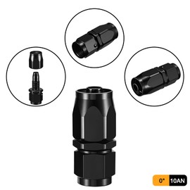 SYKRSS 10AN Straight Swivel Hose End Fitting Aluminum Seal an Hose End Fitting for Braided Fuel Line