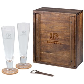 PICNIC TIME Brown Cincinnati Bengals Pilsner Beer Gift Set for 2