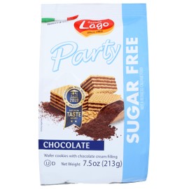 Gastone Lago Party Wafers Chocolate Cream Filling 7.5oz Chocolate Sugar Free