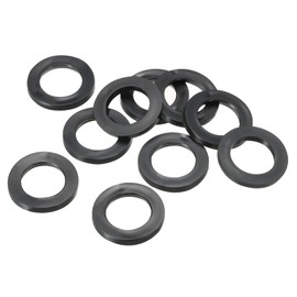 PATIKIL M15 Rubber Flat Washer, 40 Pack 15mm ID 23mm OD 2.5mm Thick Sealing Spacer Gasket Ring for Faucet Pipe Water Hose Fastener Bolt, Black