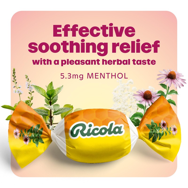 Ricola Honey Lemon Echinacea Cough Drops with Menthol - Minor