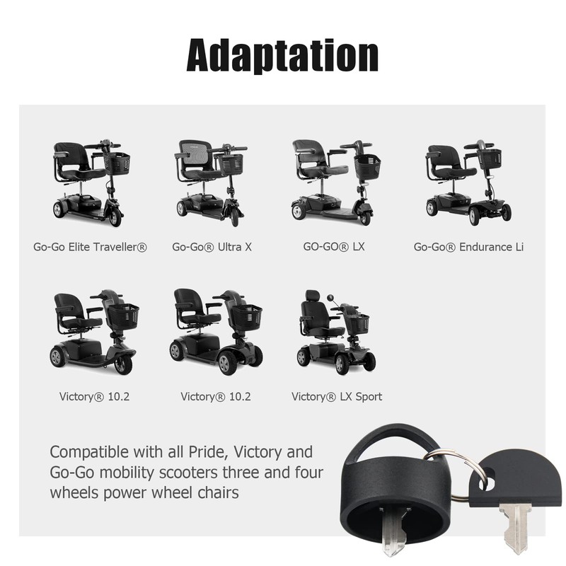 Easy Pull Key for Pride Mobility Scooter, Key Replacement Parts