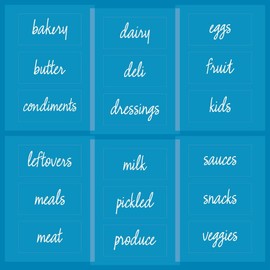 The Home Edit by iDesign 18-Piece Pre-printed Handwritten Script Clear Labels for Kitchen Refrigerator
