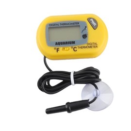 Termómetro Digital para Acuario con Ventosa, Pantalla LCD, Rango -50°C a +70°C, Precisión ±0.1°C, para Pecera, Terrario, Reptiles, Agua Dulce y Marina