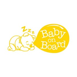 Stick It On Decals Pooh Baby On Board 7"x4" Car Decal/Sticker