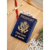 2pcs Hanging Blown Glass Passport Christmas Ornament for Christmas Tree