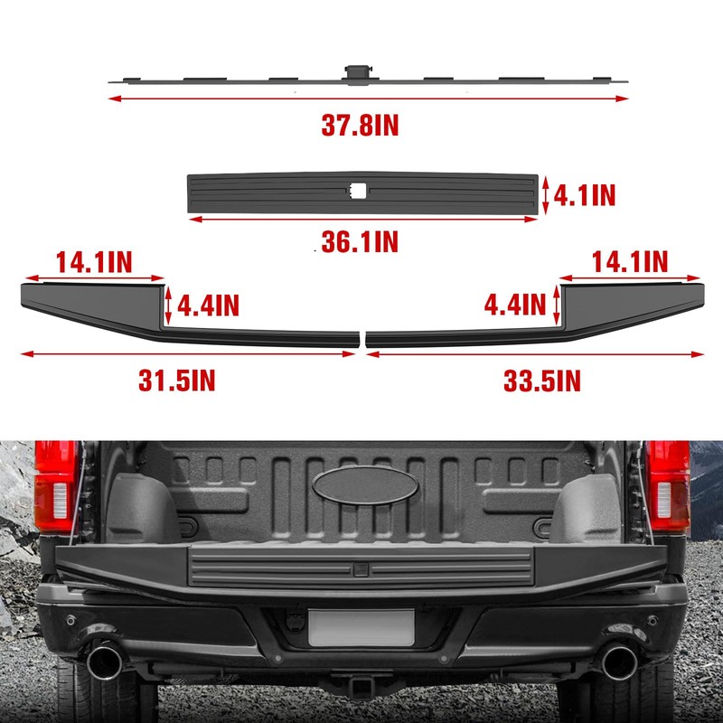 XUTVOTOR Tailgate Molding Trim Compatible with Ford F150 2015-2020, Combined