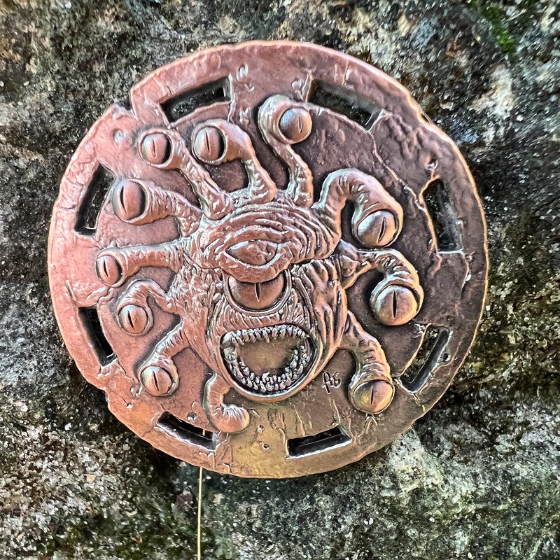 Cryptic Creative Copper Eye Tyrant Decision Coin D2 Heads-Tails -