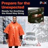 PREPARED4X P4X Emergency Poncho Mylar Survival Blanket - Color: Orange