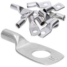 Pack of 10 Kalitec HR4-8 Standard Tube Cable Lugs 4 mm² M8 I without Viewing Hole I Made in Germany