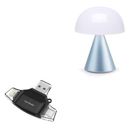 BoxWave Smart Gadget Compatible with Lexon Mina L - AllReader SD Card Reader, microSD Card Reader SD Compact USB - Jet Black