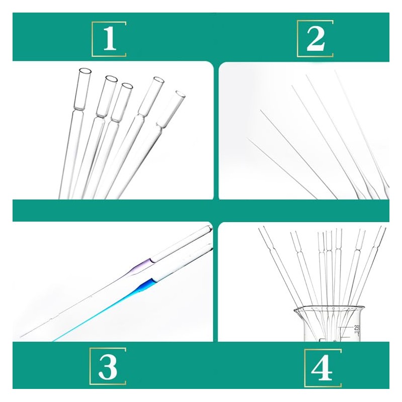 Pasteur Glass Pipette - Disposable Borosilicate Glass Pasteur Pipette (5-3/4"