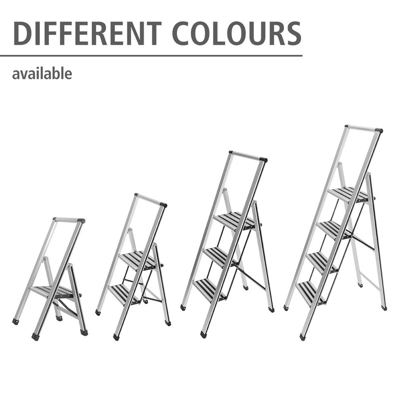 Aluminium Design Folding Stepladder 4-Step White Household Ladder