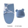 3 Sets Baby Swaddle Sleep Sack with Hat Set, Soft
