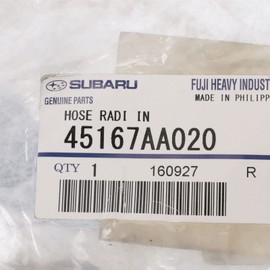 SUBARU 45167AA020 GENUINE OEM FACTORY ORIGINAL UPPER HOSE