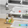 Cisily Gold Sponge Holder for Kitchen Sink, Sink Caddy Organizer