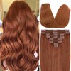 S-noilite Clip in Human Hair Extensions Thick True Double Weft
