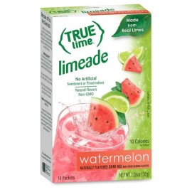 True Lime Watermelon Limeade Drink Mix 10 Packets 2.32 Ounce Pack of 4