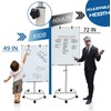 Adjustable Magnetic Mobile Dry Erase Board - 36x24 inches Portable