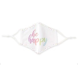 Weddingstar 3-Ply Kid's Washable Cloth Face Mask Reusable and Adjustable with Filter Pocket - Be Happy