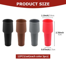 12 Pcs Wine Stoppers, Silicone Wine Stoppers for Bottles, Leak Proof Wine Seal Stopper Wine Bottle Stopper Corks, Reusable Champagne Stoppers for Wine Bottles for Bar Home Use