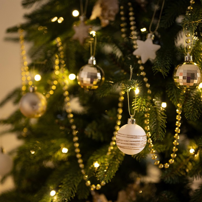 Valery Madelyn Gold White Christmas Baubles Tree Decorations - 35pcs