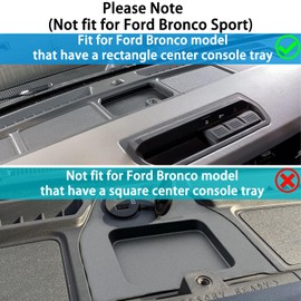 LOCOY Dash Cover Tray for Ford Bronco Accessories 2021 2022 2023 2024 2025 2026, Dashboard Mat, Anti-Slip Silicone Insert, Anti Dust Interior, Dash Pad Liner for Bronco 2/4-Door (3pcs, Red Trim)