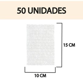 Pack of 50 Plastic Bubble Bags Size 10 x 15 cm Protective Packaging to Protect Sensitive Items and to Secure Shipping of Parcels. Perfect for Storing and Storing