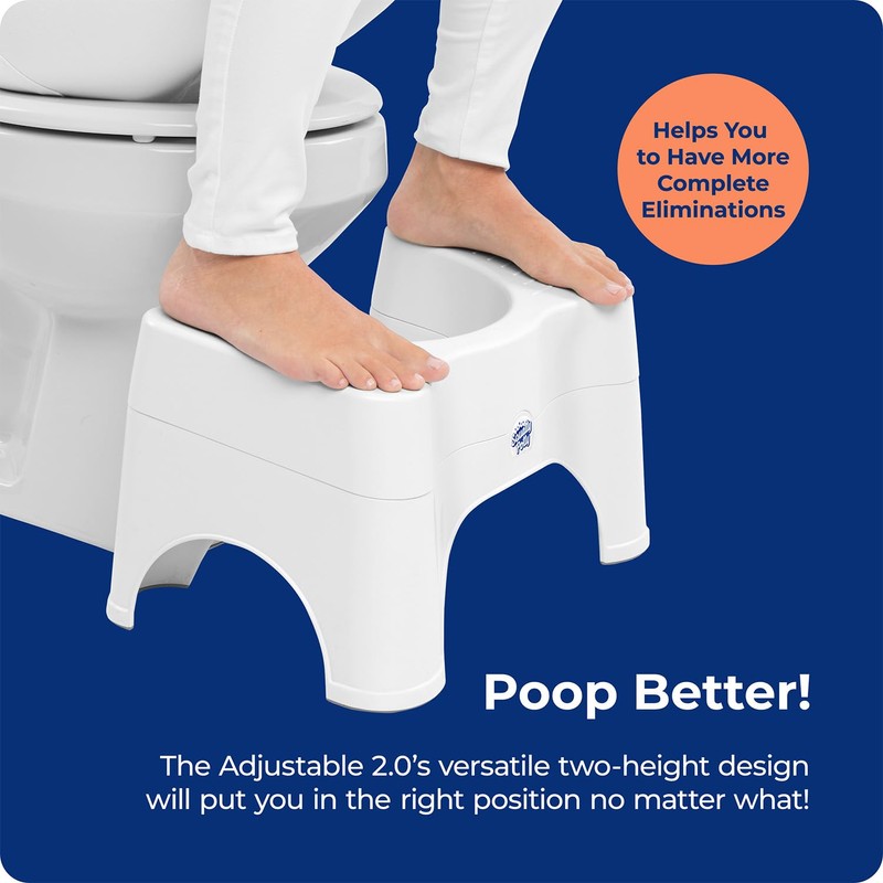 Squatty Potty Adjustable 2.0 Bathroom Toilet Stool 7 inch &