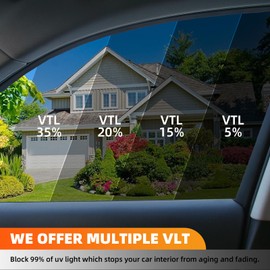 YIFUOK 5% VLT Carbon HD Window Film Tint for Car and Home 20" X 100 FT & 8 Pcs Installation Tools,Fit Window Privacy Film Blocks UV/IR Rays, Heat & Glare,Scratch Resistance