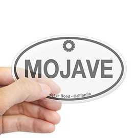 CafePress Mojave Road Oval Bumper Sticker, Euro Oval Car Decal