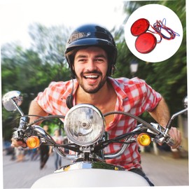 OUNONA 2Pcs Red Lens LED Bumper Reflector Lights Bumper Reflector Lights Compatible With Any Car Model, Function as Tail & Brake Lamps Motorbike Brake Lamp Motorcycle Tail Brake Lamp