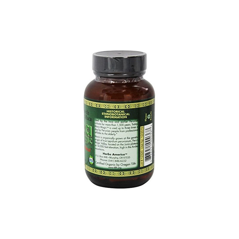 Certified Organic Maca Magic Capsules 60 ct