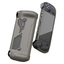 Skull & Co. GripCase Ally for ROG Ally X: A Soft Protective Case with Textured Grips Full Protection and Stand, Shock Absorption Non-Slip and Anti-Scratch Cover Design - Coyote Grey