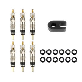 French Valve Core Valve Core Tool Bicycle Air Valve Bicycle Valve Core Air Valve Replacement Repair Prevents Air Leaks Maintenance Supplies (Valve Core + Tool + Rubber Ring)